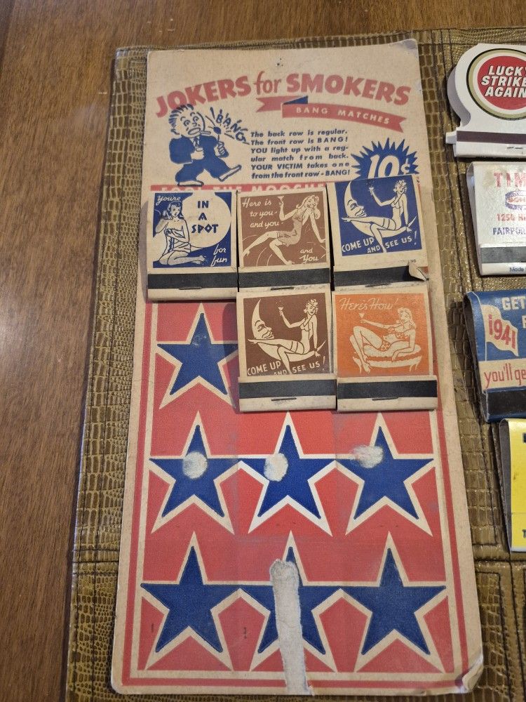 Vintage nineteen fifties jokers for smokers Matches