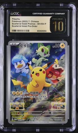 Pikachu Scarlet & Violet Pre-Order Promo Pristine 10 CN