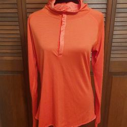 🏃‍♂️👕 Nike (XL) X-Large Dri-Fit Women's Orange Pullover Hòody Windbreaker Jacket  🏃‍♂️👕