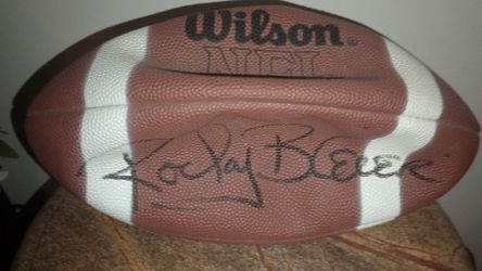 Rocky Bleier HOF Steelers signed football 🏈