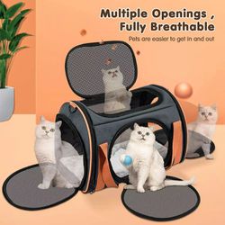 OKMEE Cat Carrier TSA Airline Approved with Ventilation for Small Medium Cats Do