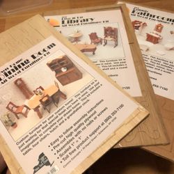 1:12 Scale Doll House Furniture Kits (kitchen, study, bathroom)
