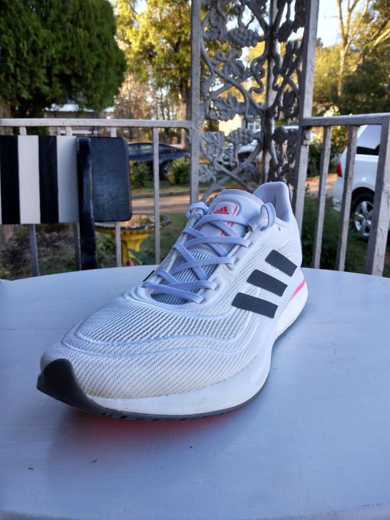 (Size-9) like new adidas Supernova W White Gray Pink Bounce Boost Women Running Shoes FV6020