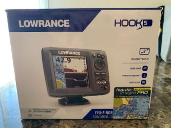 Lowrance Hook5 Fish Finder and transducer.