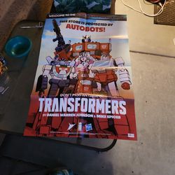 Image comics Transformers large poster great shape unframed deceptions Optimus prime 
