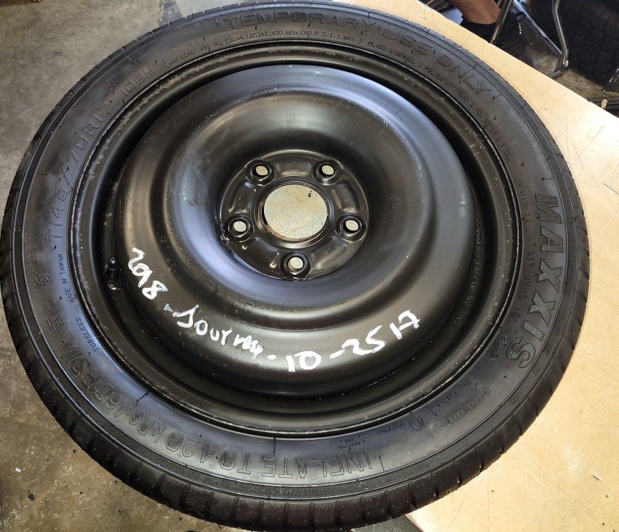 2009 -2019 DODGE JOURNEY SPARE TIRE 17” WHEEL DONUT W. TIRE 145/70/17