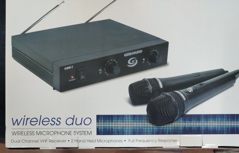 New Gem Sound GMW-2 Dual-Channel Wireless Mic System