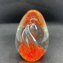 Pretty Vintage Hang Blown Paperweight 