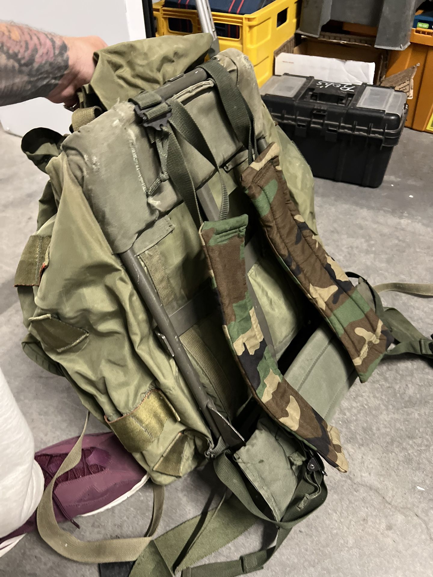 Military Backpack With Metal Frame