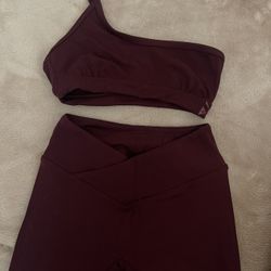 Wine Athletic Set (High End), Sports Set, Workout Set, Gym Set