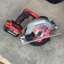 Craftsman 7 1/4” Circular Saw w 6.0 Ah Battery