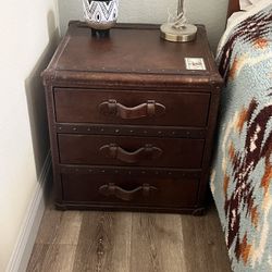 Restoration Hardware, Nightstands, Genuine, Leather