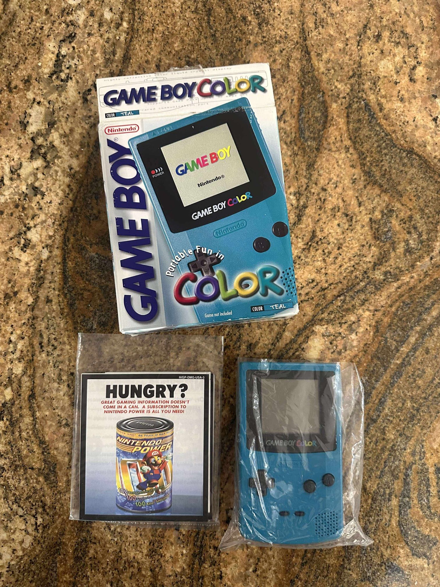 Teal Gameboy Color With Box