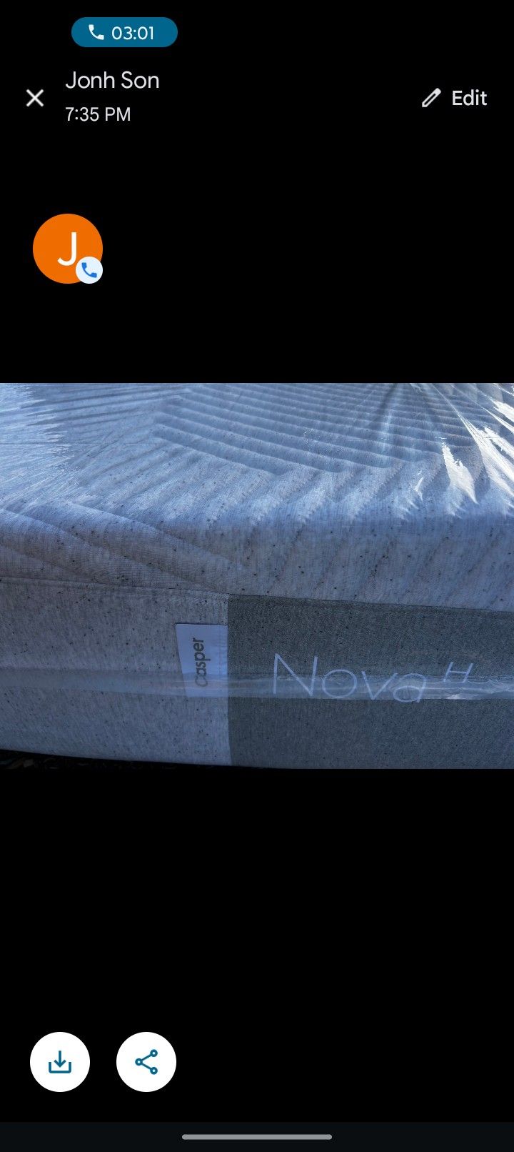 Casper Nova Hybrid Queen Size