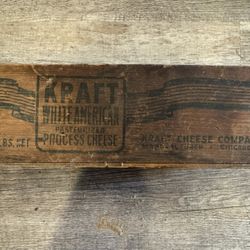 Antique 5lb Kraft White American Cheese Box