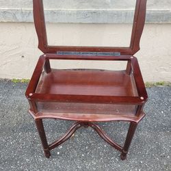 Vintage Mahogany Bijouterie Flip Top Display Table