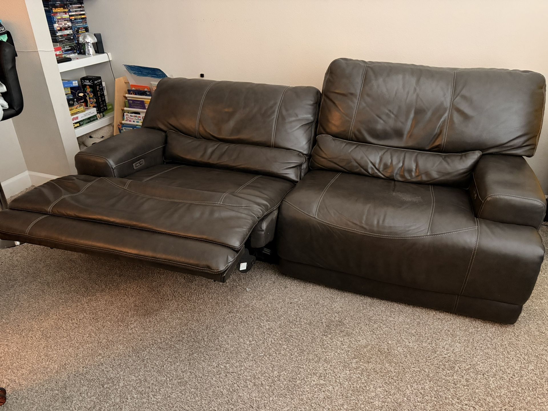 Brown Leather Sofa 
