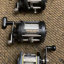 Three Bait Casting Reels