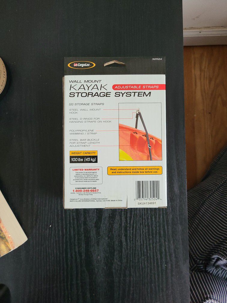Kayak Storage System,  New In A Box