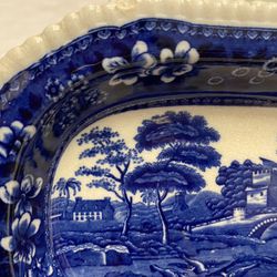 Blue And White Serving Dish 