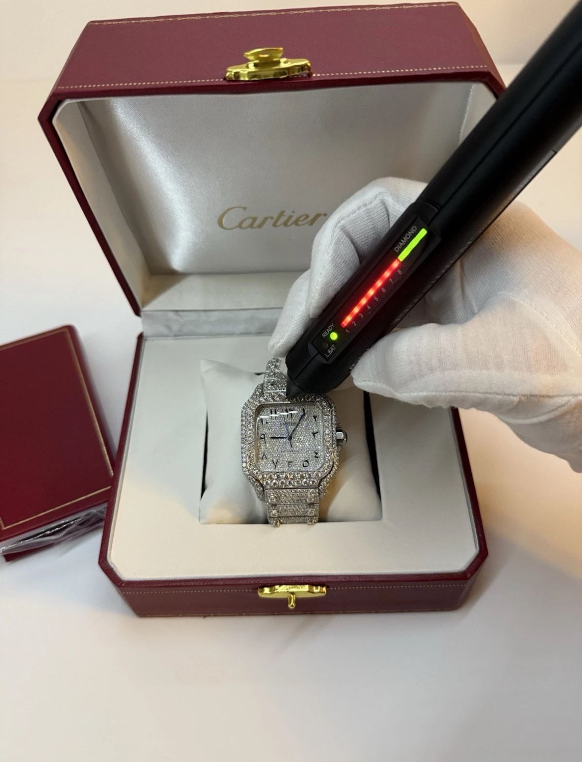 Cartier Santos XL 40mm Custom Diamond Watch