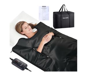 noerishia Portable Sauna Blanket for Home, Full Body Heating Wrap for Relaxation and Detox, Self Care Gifts, Washable & Foldable with Carrying Bag, 88