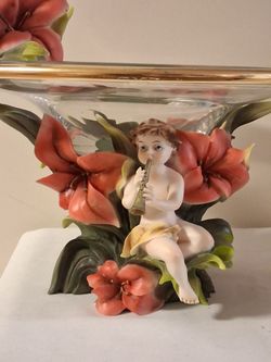 Porcelain and glass Centerpiece bowl