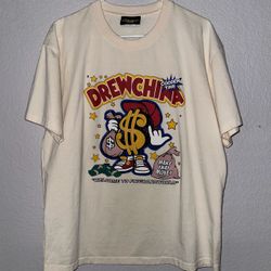 Drew Hussry Drew China Graphic T-Shirt Cream Size XL