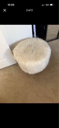 Fuzzy white chair