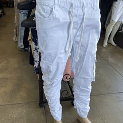 White Jogger Pants Sizes Small To XXL 
