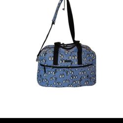 Vera Bradley medium traveler bag in playful penguins