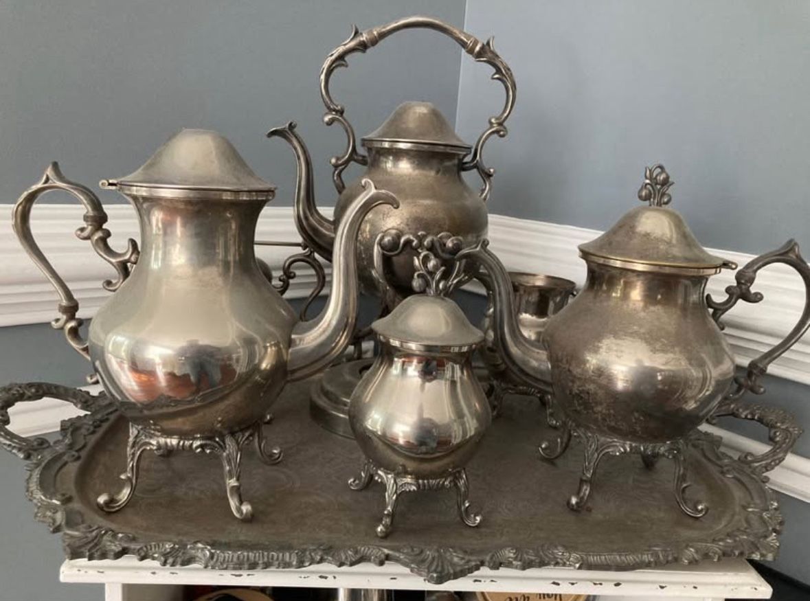 Sterling Silver Played Tea/coffee Serving Set