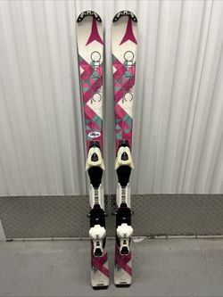 Atomic Affinity Piste Rocker Downhill Skis 120cm w/ Atomic Bindings For Girl