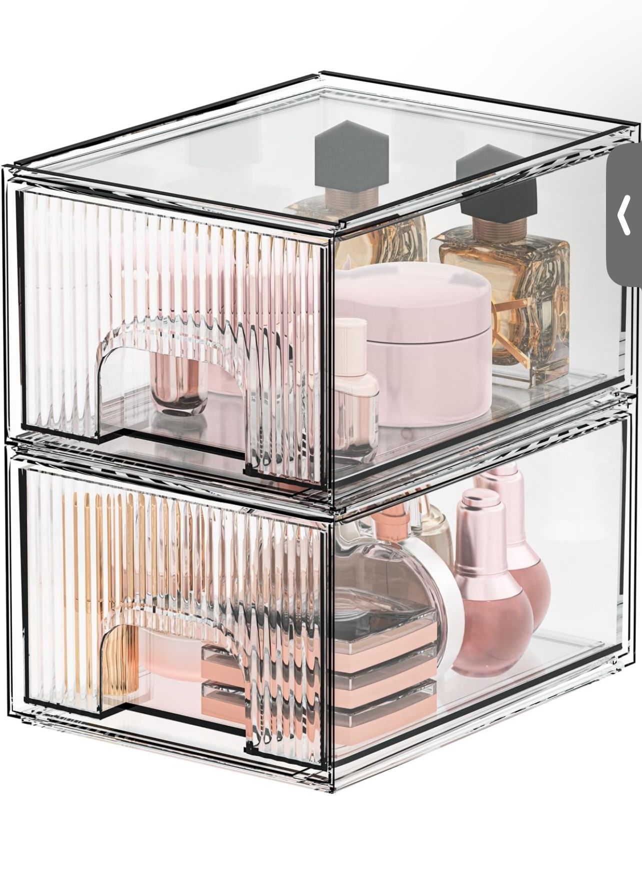2 packs Makeup Organizer Box with Drawers—brand new in box