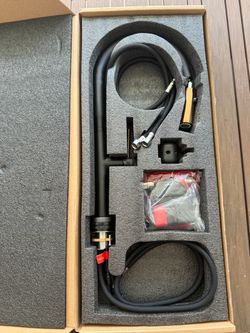 New in box: black  & rose gold faucet for kitchen remodel