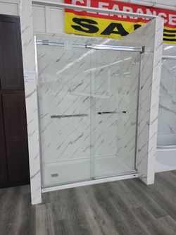 Shower Base And Glass Doors