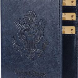 Updated Passport and Vaccine Card Holder Combo, Vaccine Card Passport Cover Passport Holder With Credit Card Holder for Women Men