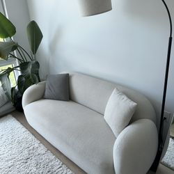 Acanva Boucle Minimalist Sofa
