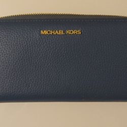 Blue Michael Kors (Mk) Wallet Reg Size 