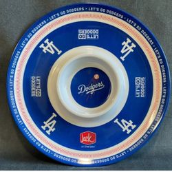 Dodgers Chip And Dip Serving Platter 3 Available