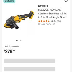 DeWalt Brushless 60v Max Grinder