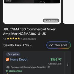 JBL Commercial Amplifier Mixer