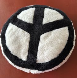 Decorative Pillow Peace Sign Black/White 14 x 14 x 3.5”