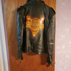 Air Brushed Harley Davidson Leather