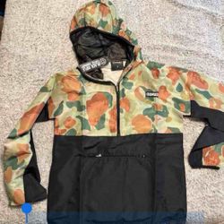 Black Rifle Coffee Company Camo 1/2 Zip Windbreaker (Size Medium)