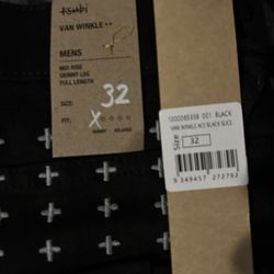 Ksubi skinny van winkle ace black slice jeans size 32