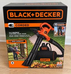 Black+Decker 3-in-1 Leaf Blower, Vacuum & Mulcher – New