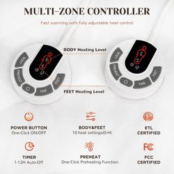 Multi-Zone Heated Blanket Controller king size