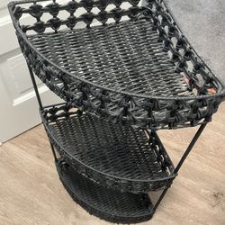 black ish bathroom triangle shelf 