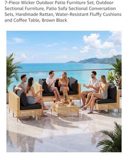 Wicker Set outdoor patio furniture